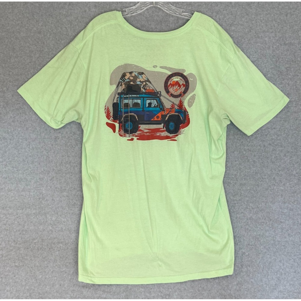 Columbia Ford Bronco Full of Camping Gear T-Shirt XL Design For The Wild Green